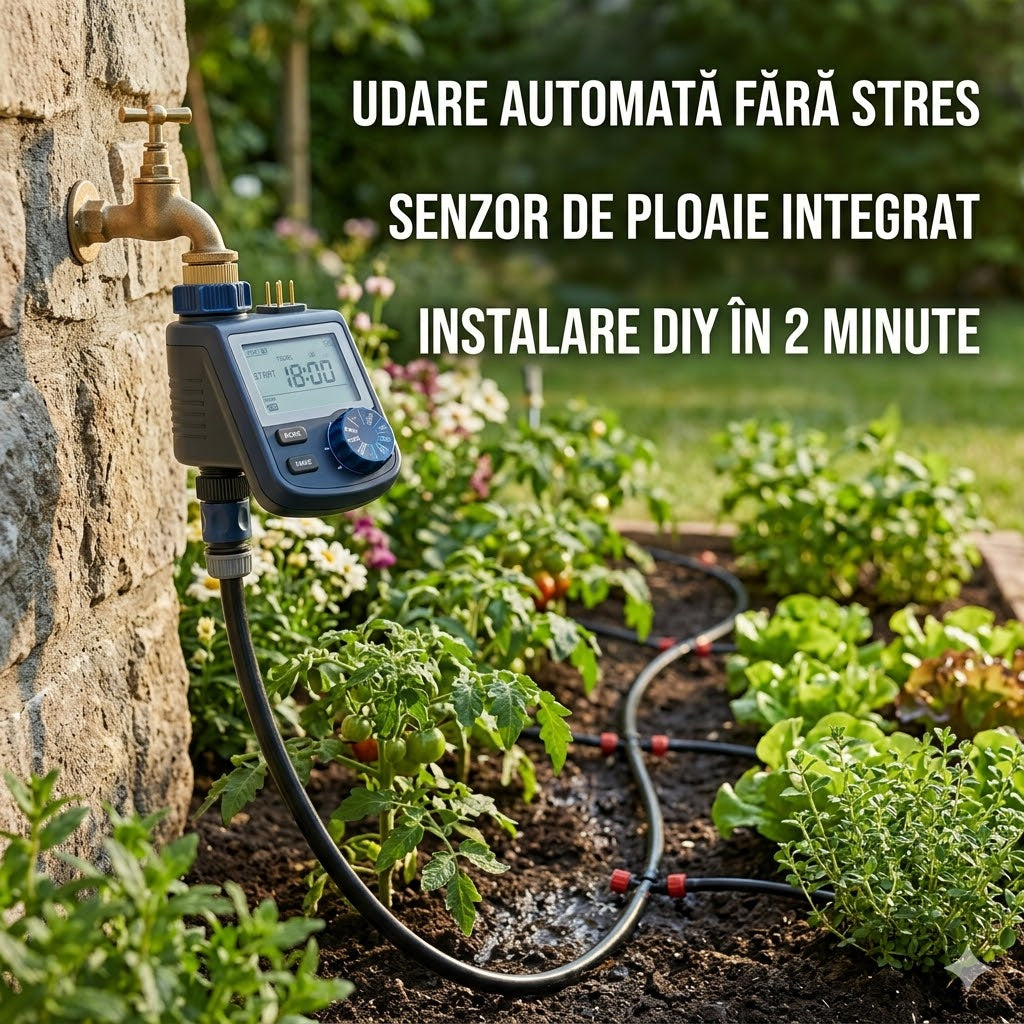 Temporizator Automat pentru Irigarea Grădinii - SmartDrop