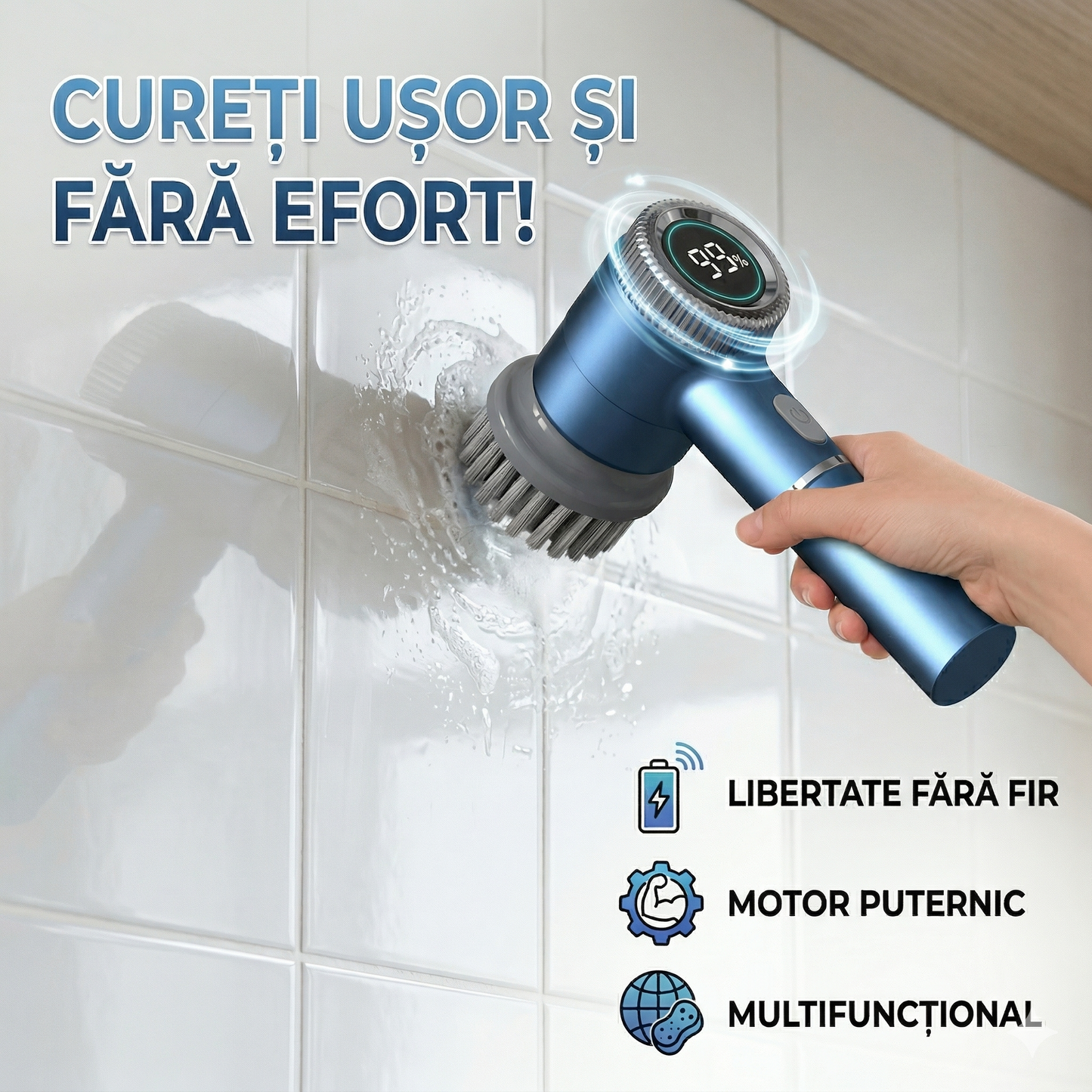 Scrubi - Perie Rotativă de Curățare Profundă