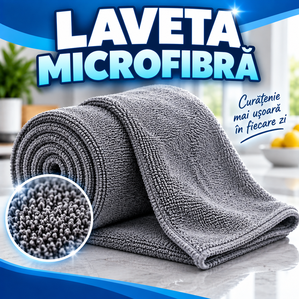 3 LAVETE MICROFIBRĂ