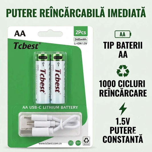 PowerMax - Baterii Performante Reîncărcabile | FIR CADOU