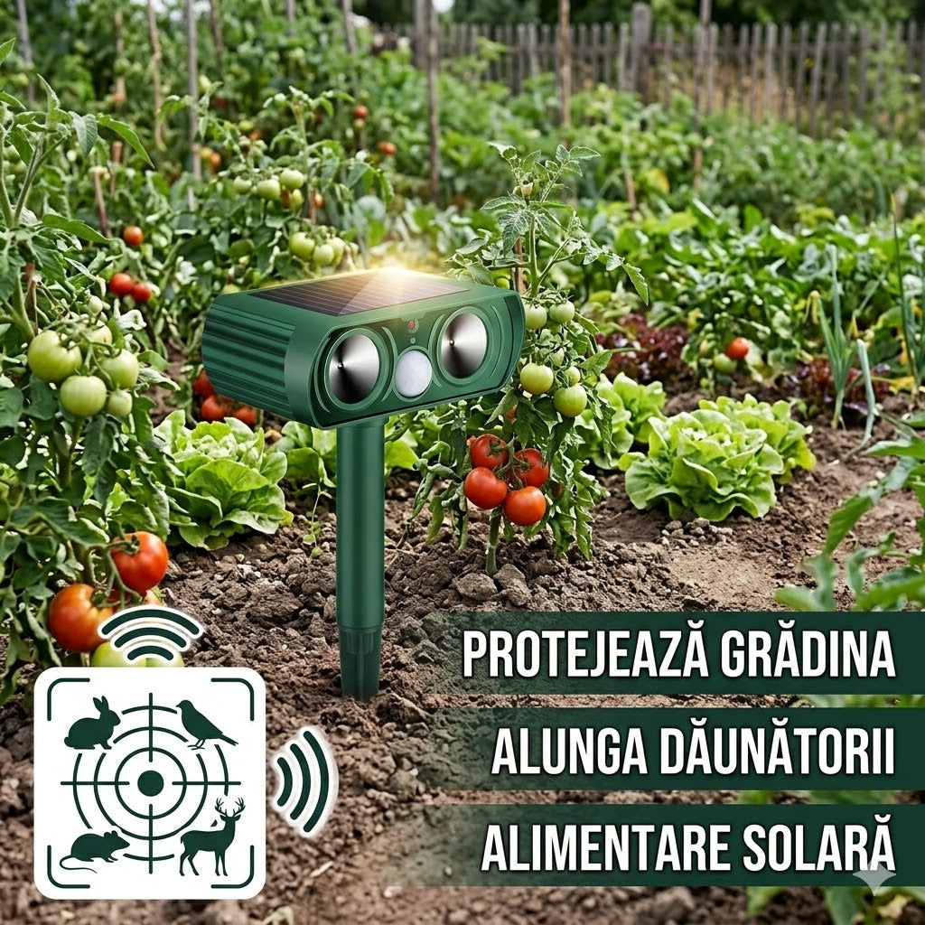 AnimalX - Senzor cu Ultra-Sunete de protecție Anti-Animale
