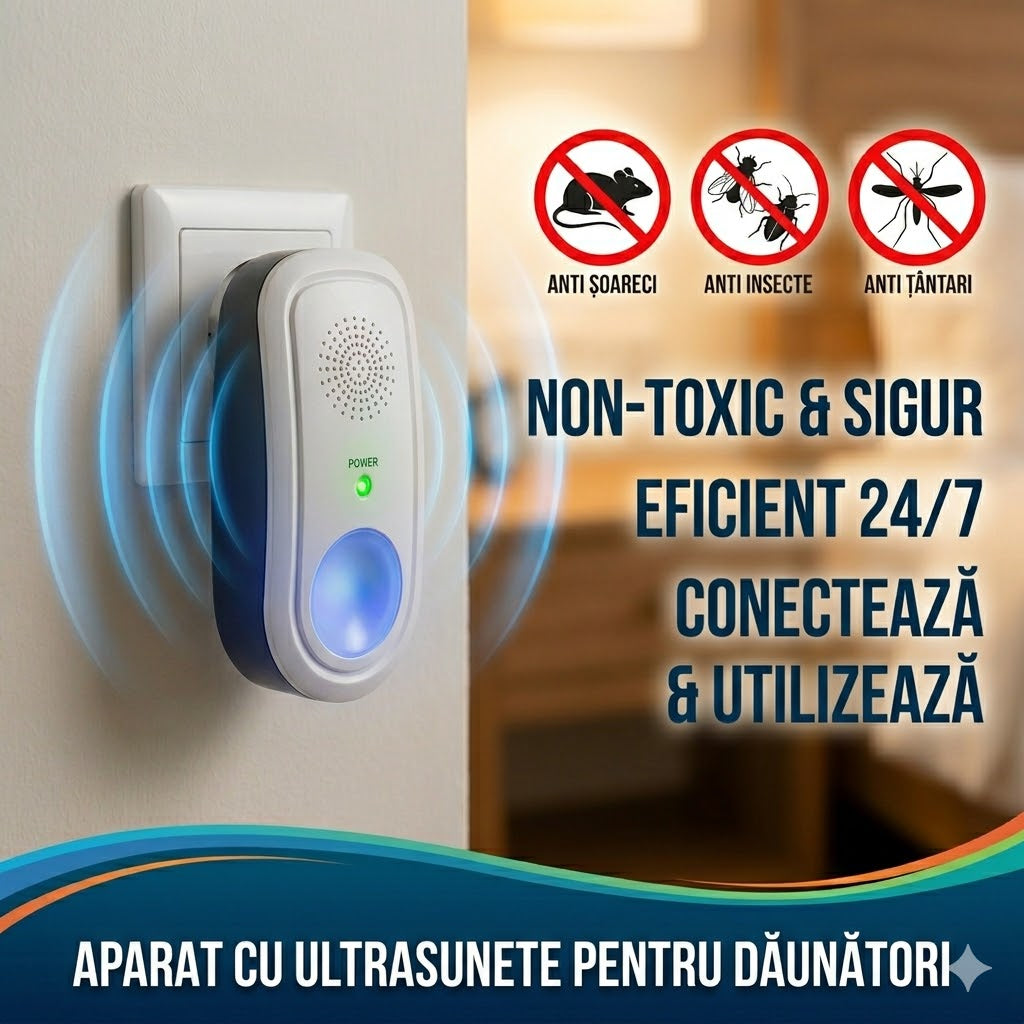 UltraX - Aparat cu Ultrasunete Anti-Șoareci și Insecte